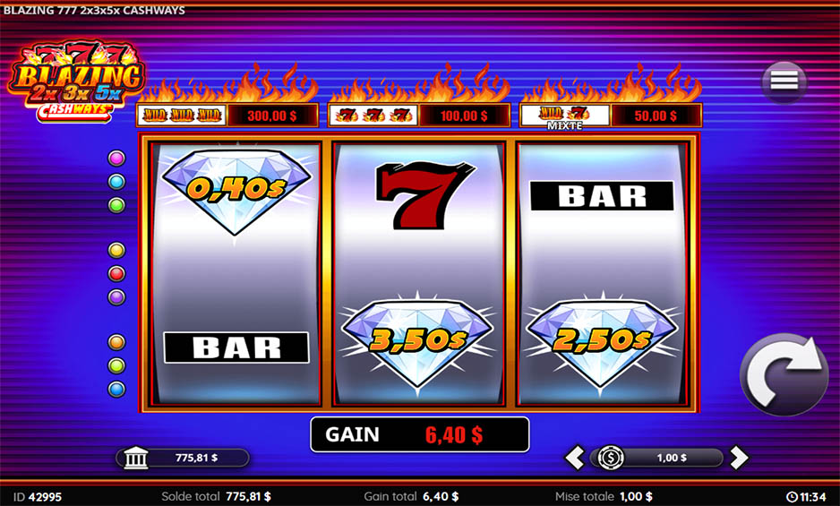 Blazing 777 2x 3x 5x Cash Ways carousel image 3
