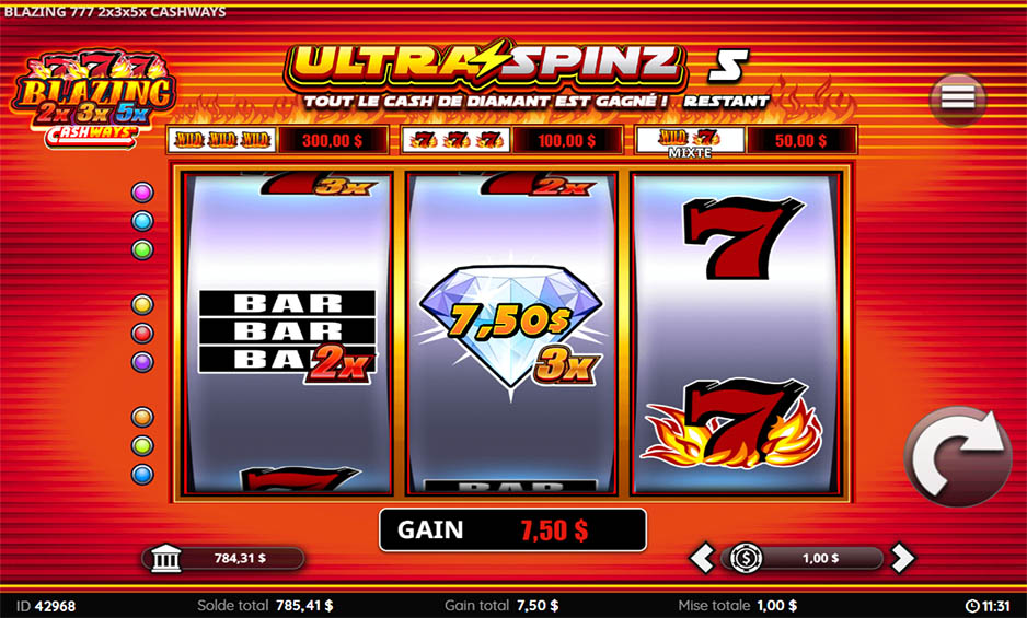 Blazing 777 2x 3x 5x Cash Ways carousel image 4