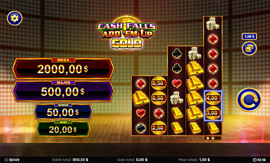 Cash Falls Add Em Up Gold carousel image 1