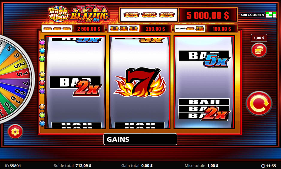 Cash Wheel Blazing 777 2x3x5x carousel image 0