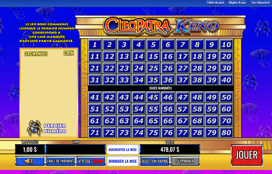 Cleopatra Keno carousel image 0