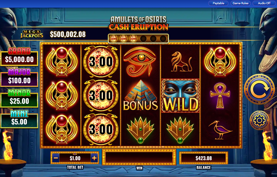 MegaJackpots Amulets of Osiris carousel image 0