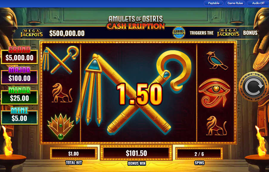 MegaJackpots Amulets of Osiris carousel image 9