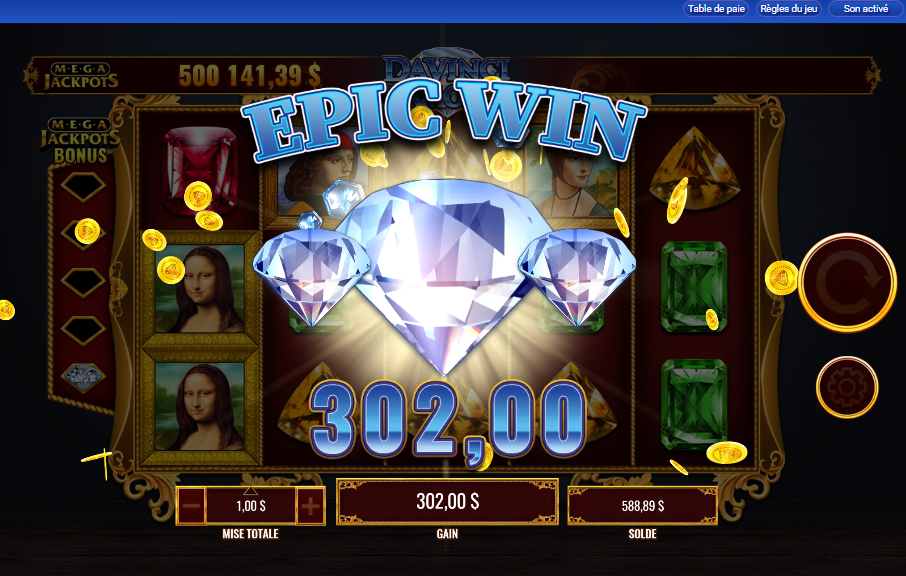 MegaJackpots Da Vinci Diamonds carousel image 2