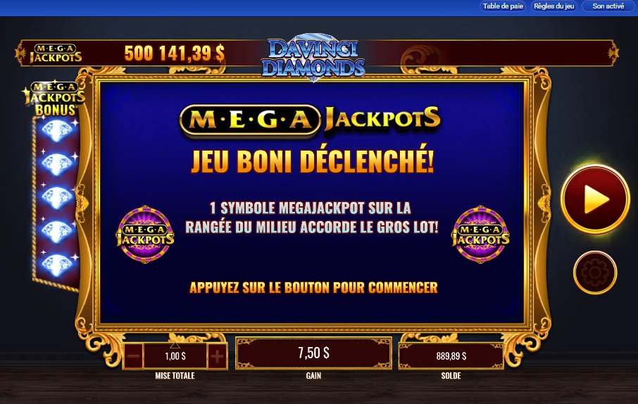 MegaJackpots Da Vinci Diamonds carousel image 3