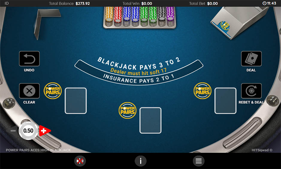 Power Pairs Aces High Blackjack carousel image 0